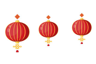 红灯笼中国风喜庆新年素材